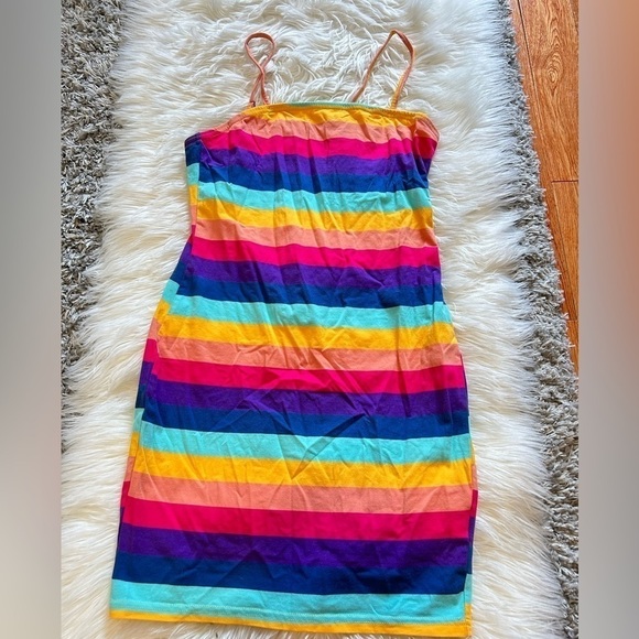 Dresses & Skirts - Rainbow Striped Mini Dress